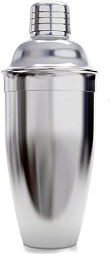 shaker da cocktail, 750 ml, professionale in acciaio inox, per cocktail, shaker Martinishaker + frullatore con setaccio