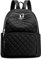 NICOLE & DORIS Damen Rucksäcke Casual Rucksack Waterproof Nylon Daypack Leichtgewicht Schultasche Cityrucksack Mode Rucksack mit Mehreren Taschen Schwarz