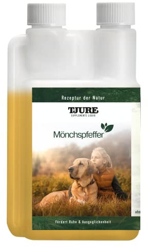 TJURE Mönchspfeffer Liquid für Hunde | 500 ml | Natürliche Hormonbalance für Hündinnen & Rüden | Unterstützung bei Läufigkeit, Scheinträchtigkeit & hormonbedingtem Verhalten