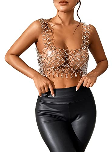 Camiseta Lentejuelas Mujer, Top De Brillo Carnaval Clubwear Sin Mangas Fiesta Chaleco Sexy Blusas Rockera Tallas Grandes Casual Festiva Camisola