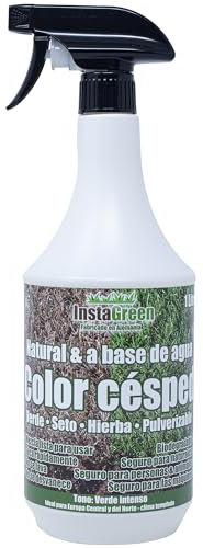 InstaGreen Premium Color cespéd frasco pulverizador de 1 litro- pintura para césped y setos lista para usar - contra el césped amarillo - biodegradable pulverizable naturalmente a base de agua