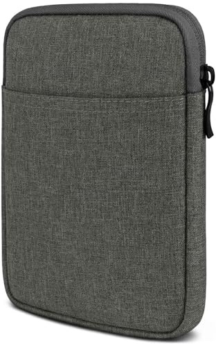 moex Case for Amazon Kindle (2022) - Sleeve Bag with Compartment for Accessories, E-Book Reader Protective Case Minimalist with Zip, Water-Repellent, Dark Grey