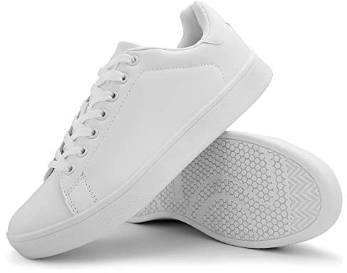 Hawkwell Herrenmode Sneakers Lässige Wanderschuhe Uniform Krankenschwester Schuh Arbeitsschuhe,Weiß EU 44