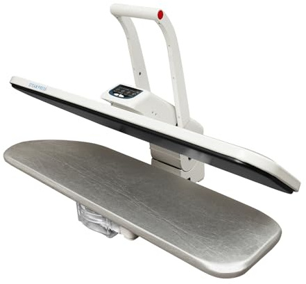 Pressa da stiro a vapore 36 pollici ESP-810EXL - Ferro da stiro professionale per vestiti e biancheria da letto - Bianco, spina europea, ampia superficie da stiro - Casa e famiglia