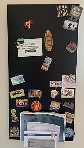 Kreidetafel magnetisch & selbstklebend | 60cm | 15 Größen l schwarz l Kreidetafel l Wandtafel Magnet Tafel l inkl. Kreidestift + 10 Magnete (60x120cm)
