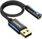 KiWiBiRD Adaptateur USB Audio vers Jack 3,5mm, Prise Jack USB Casque et Microphone, TRRS 4 Pôles Connecteur, Carte Son Externe Compatible avec Windows PC, Mac, Surface, PS4, Ordinateur Portable