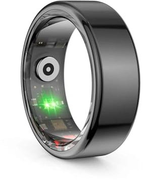 Diyeeni Anillo Inteligente, Anillo de Seguimiento de Salud, Monitor de Actividad, Monitor de Ritmo Cardíaco, Grabador de Sueño, IP68 a Prueba de Agua, Función de (19 mm/0,75 Pulgadas)