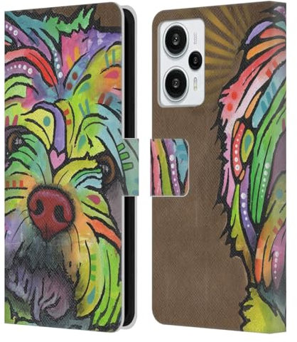 Head Case Designs Offizielle Dean Russo Amy Hunde 3 Leder Brieftaschen Handyhülle Hülle Huelle kompatibel mit Xiaomi Redmi Note 12T