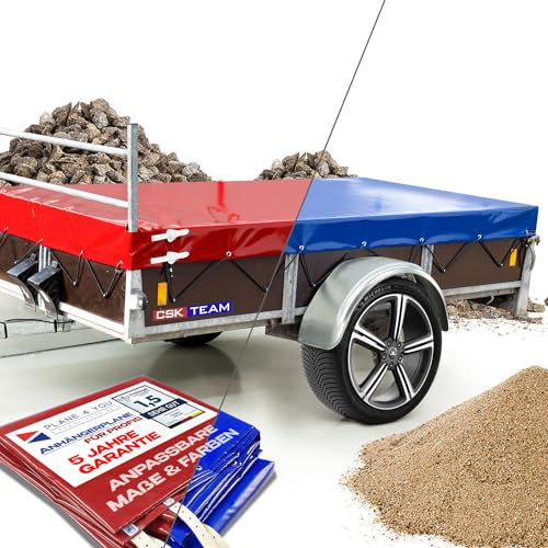 Hochwertige Anhängerplane auf Wunschmaß für Saris Anhänger - wasserdichte PVC Abdeckplane I Plane nach Maß - Personalisiert, Nach Maß