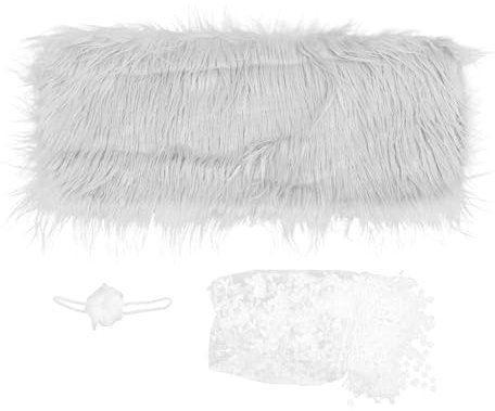 Veemoon 1satz Neugeborenenfotografie Flauschige Decke Und Dekorativer Kopfband Für Fotografie Requisiten Teiliges