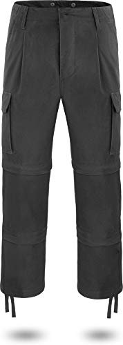 normani Outdoor Sports 3-in-1 Zip-Off Outdoor Hose/Short Moleskinhose nach TL mit Reißverschluss abtrennbare Hosenbeine - Shorts oder 3/4 Farbe Grau Größe L