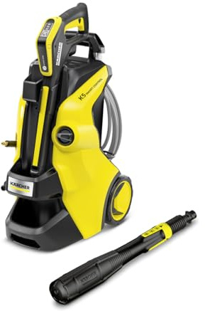 Kärcher Hochdruckreiniger K 5 Smart Control Flex, Druck: 145 bar, Fördermenge: 500 l/h, Leistung: 40 m²/h, Hochdruckpistole, Turbodüse, Sprühlanze.