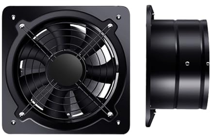 WIYETY Ventilador extractor con interruptor: ventilador de baño de metal industrial, silencioso, 600 m³/h, 6 pulgadas, potente ventilador de pared, para cocina, baño y sótano, 160 mm