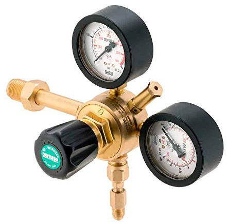 RIDUTTORE DI PRESSIONE AZOTO 40 BAR ATTACCO MASCHIO W21,8-1/14 RHE -SERIE MAXYMUM OXYTURBO GAS COMPRESSI FINO 300 BAR + RACCORDI 1/4 SAE E 5/16 RIDUTTORE PROFESSIONALE CON GRANDE EROGAZIONE