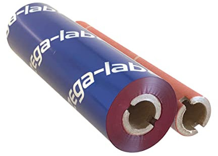 zega-labels Thermotransfer Farbband ROT 110 mm x 74 m - zega color xtreme (Harz Kratzfest) - 1/2 Zoll Kern Ø 12,7 mm - für PE-/PP-/PET-Folie/Polyesterfolie - für Desktopdrucker Zebra ZD/GK/GX/GC/TLP