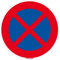 Panneau - Stationnement Interdit Arrêt Interdit - Diamètre 250 mm - Plastique rigide PVC 1,5 mm - Protection Anti-UV