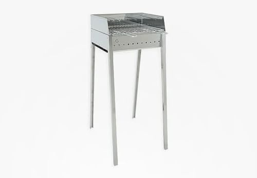 Barbecue a Carbone Carbonella 40x30 cm in Acciaio Lisa Luxury Stromboli