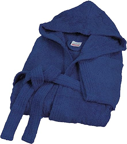 Bassetti Accappatoio 100% Spugna di Puro Cotone Tinta Unita Lungo con Cappuccio e Tasche Altamente Assorbente Adulto Unisex vari colori e taglie da S a 5XL