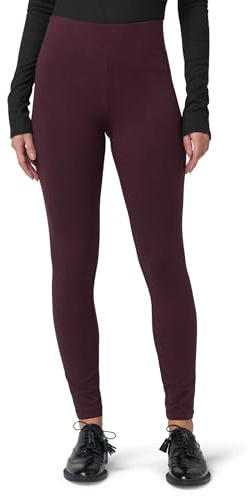 HUE Ultra Leggings with Wide Waistband, Full and Capri Length, Negro Cereza, XL para Mujer