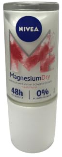 NIVEA MagnesiumDry Fresh Floral Deodorant Roll-On (50 ml), deodorant med magnesium för naturligt effektivt svettskydd, deodorant med 0% aluminium (ACH) och 0% alkohol*