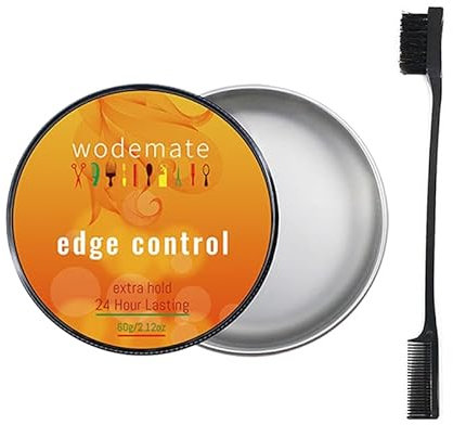 Gel coiffant pour femmes, fixation forte, lisse les contours, longue tenue 24 heures pour cheveux noirs, non gras, sans résidus blancs, cire coiffante pour tous types de cheveux, 2,12 OZ