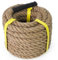 Aoneky Jute Rope - 14/16/20/25/30/40/50mm Heavy Duty Twisted Natural Hemp Rope for Garden, Tug of war, Nautical, Climbing Hammock and DIY Art Ideas for Decorate (40mm /8m)