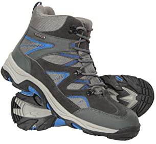 Mountain Warehouse Rapid Mens Waterproof Walking Boots - Rain Shoes Sturdy Grip, Eva Cushioned, Mesh Lined - For Spring Summer, Hiking, Camping in Wet Weather Dark Grey Adult Shoe Size 10