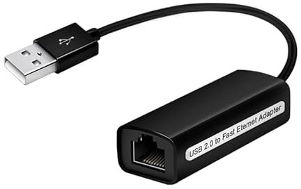 Ziyan USB LAN Adapter USB 2.0 Netzwerk Adapter Patchkabel DSL RJ45 Netzwerkadapter 10/100 Mbps für Laptop, Windows 10/7/98/ME/2000/XP/Vista32/64,MAC OS10.9,Android,Linux