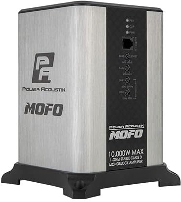 Power Acoustik MOFO1-10KD | Class D Monoblock Amplifier, 10,000 Watts Max Power, 4,000 Watts RMS 1 Ohm Stable Car Amp