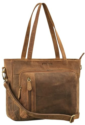 STOLIRD Doro 3 en 1 Bolso de Mano Mujer Grande Cuero Suave Bolso Shopper Cuero Genuino Bolso de Hombro Vintage Bolsos Bandolera Mujer Trabajo Compras Ocio Color:torino - marrón
