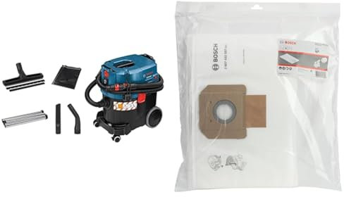 Bosch Professional aspirador en seco/húmedo GAS 35 L SFC+ + 5 bolsas de aspirador vellón (para GAS 35, en funda plástico)