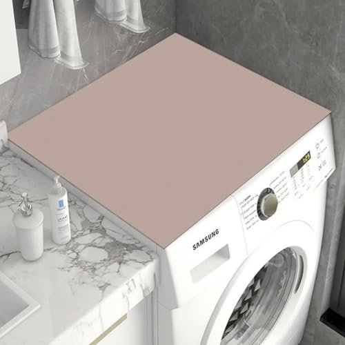 Housse De Protection Pour Machine À Laver Top 60X60Cm Couleur Rose Tapis De Protection Antidérapant Pour Seche Linge, Dessus Imperméable Tapis Lave Linge Pour Cuisine Maison Salles De Bains