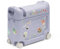 Stokke JetKids BedBox, Arctic Blue - Aufsitzkoffer für Kinder von 2-7 Jahren (bis 35 kg) - Lässt Sich in EIN Bett verwandeln - Inklusive Matratze, dekorativen Aufklebern & verstellbarem Tragegurt
