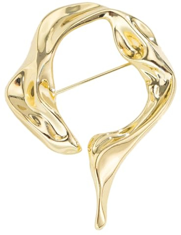 Spilla leggera in oro o bianco K in lega con design alla moda con scollatura a bavero gioielli per la moda