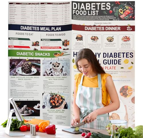 Liste d'aliments et planificateur de repas pour diabétiques, livre de recettes, liste nutritionnelle, alimentation saine, faible teneur en sucres, planificateur pour diabétiques