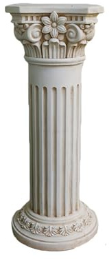 BSKJMMP Roman Column Pillar Wedding Decorative White Classical Garden Pedestal for Planters Injection Molding Statue Stand Indoor Outdoor Event (32x32x80cm)