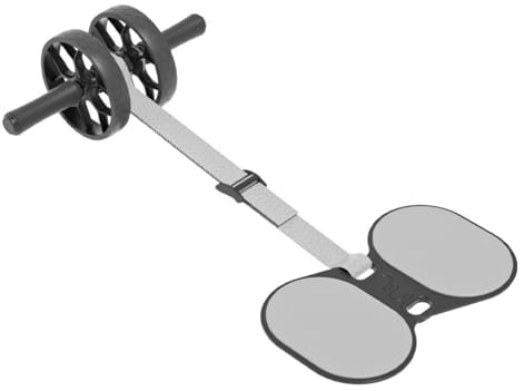 Ruota addominale, rullo addominale con fascia di resistenza, attrezzatura per allenamento di base, strumento per palestra domestica, uomo e donna