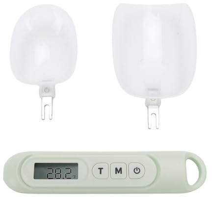 Aolidsive Misurino Digitale, Bilancia Elettronica per Alimenti da 500 G con Schermo LCD, Precisione 0,1 G, Conversione di 7 unità per Cottura in di Alimenti per Animali Domestici (verde chiaro)