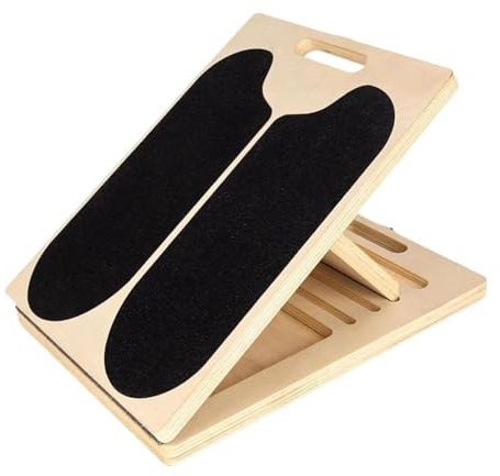 PciDinFo Tabla Inclinada de Madera Plegable para Estirar Pantorrillas, Ideal para Pilates, Gimnasio en Casa