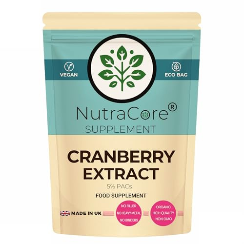 NutraCore Cranberry Extract 5000mg | Cranberry Capsules | 90 Vegan Caps | Urinary Tract Wellness, Antioxidant Support, Daily Wellness, Natural Fruit Extract, Healthy Lifestyle, Vegan Formula