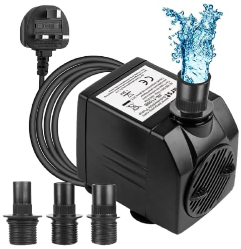 BARST 1100L/H Submersible Water Pump with 1.83m Extension Cord, 3 Nozzles | 16W Power, Ultra Quiet Operation, Adjustable Flow Rate, for Fountains, Ponds, Aquariums, Fish Tanks, Hydroponics