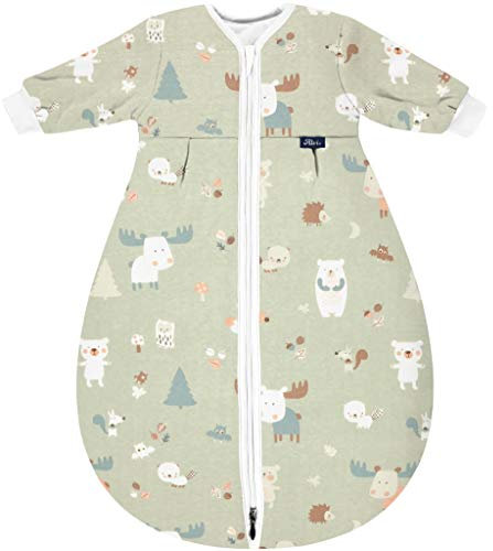 Alvi Mäxchen thermo Schlafsack mit Arm Design Baby Forest (Größe 90)