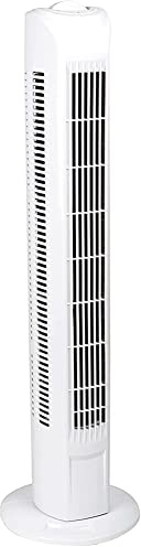 BAKAJI Ventilatore a Torre da Terra Oscillante con 3 Velocità e 3 Modalità di Oscillazione, Torretta Silenziosa Potenza 45W e Altezza 78 cm, Design Elegante, Colore Bianco, Lunghezza cavo 1,50 Metri
