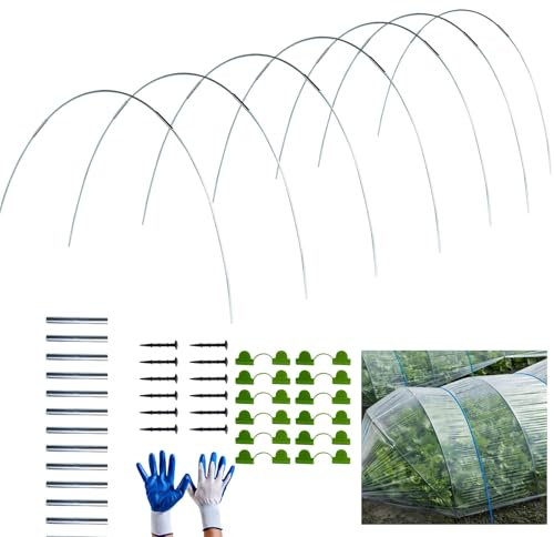 Pflanztunnel Bögen 18 Stück 38 cm, Folientunnel Bögen, Pflanztunnel Bögen Mit Netz, Gewächshausreifen, Tunnelbögen, Pflanztunnel für Hochbeet, Pflanztunnel Netz, Gewächshaus Bogen, Pflanzentunnel.