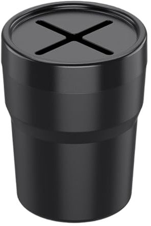Generic - Poubelle Porte-gobelet de Voiture - Adaptable, Multi-usages, Résistant, Facile à Nettoyer - Noir
