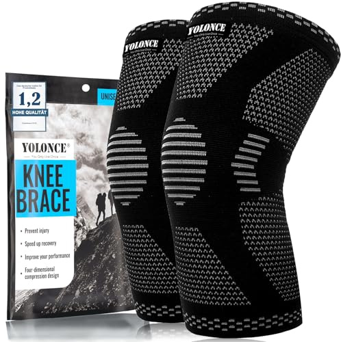 Viexpand 2 Pack Rodilleras Antideslizante Transpirable Support, Rodillera Deportiva, Se Pueden Usar Para Reducir Al Dolor De Rodilla, Recuperación, Rodilleras Articulares, Ejercicio, Correr (M)