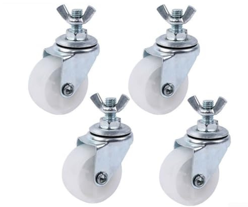Ruedas giratorias para calefacción, 4 ruedas giratorias para radiador lleno de aceite, calentador eléctrico, accesorios de rueda giratoria de repuesto resistentes (blanco)