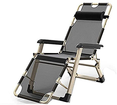 FANDIAO Lounge Chair - Folding Recliner for Outdoor Relaxation Multi-Position Lounger for Beach Patio Garden Camping - Comfortable Lawn Chair