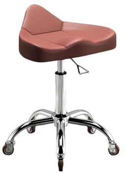 Ergonomisk sadelpall med hjul, bekväm rullstol, justerbar svängbar höjd för kontorsbruk