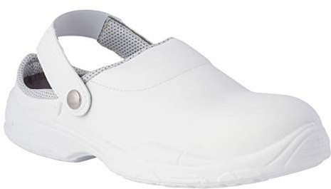 REPOSA Medical - Sabot Femme et Homme Medical Microfibre + Embout de Sécurité en Composite, Chaussure Femme et Homme Sanitaires Antichoc Antistatiques avec Bride, Chaussure de Cuisine Antidérapantes